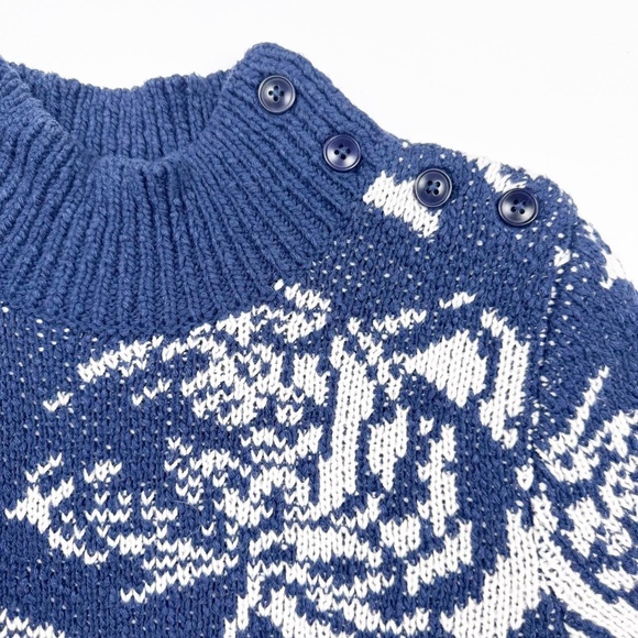 MAEVE DIVENDRA FLORAL BLUE NAVY SWEATER - Picture 4 of 7